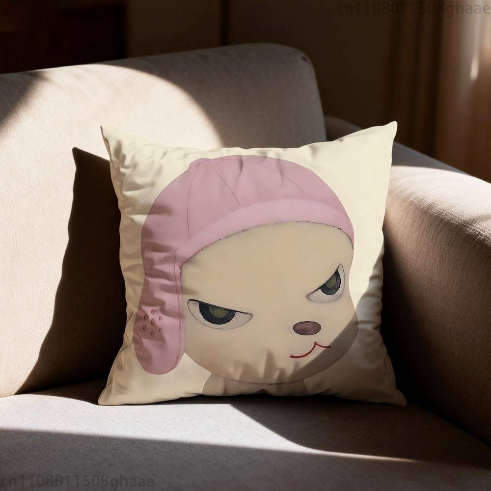 Creative Yoshitomo Nara  Pillow Case Sofa Living Room Bedroom Headboard Backrest Cushion Square Cushion Nap Time