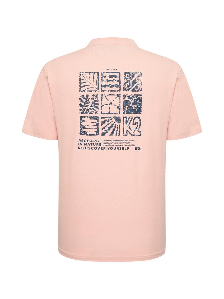 K2 For:Rest Nature Graphic T-Shirt (Unisex)_Soft Pink