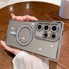 Luxury Sparkly Crystal Clear Case For Samsung Galaxy S24 Plus S23 S22 Ultra Magsafe Magnetic Wireless Charge Lens Film Cover