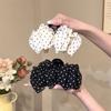Elegant Large Polka Dot Claw Clip, Cloud-Shaped Hair Claw With Bow For Half-Up Hairstyles, Premium Back Hair Clip