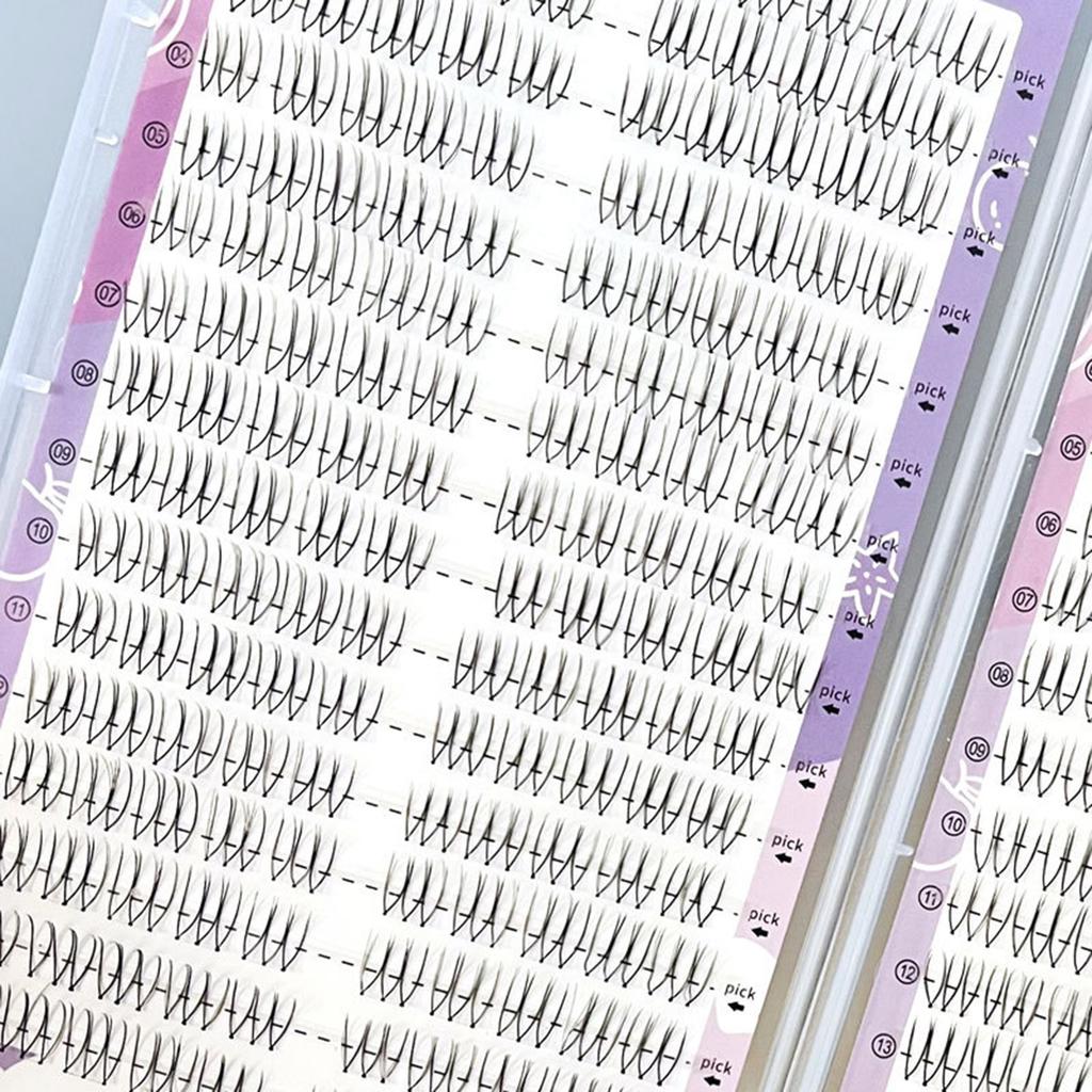 10/32 Rows U Shape False Eyelashes Cluster Korean Fluffy Wispy Lashes Natural Lash Extensions for Girls Party Daily Makeup
