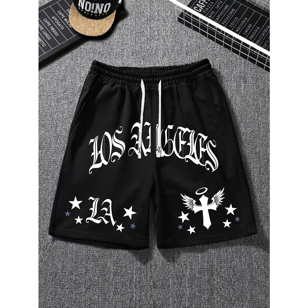 

New Summer Loose Printed Men s Sports Shorts Straight-Leg Five-Point Pants Student Versatile Casual Mid Pant XL