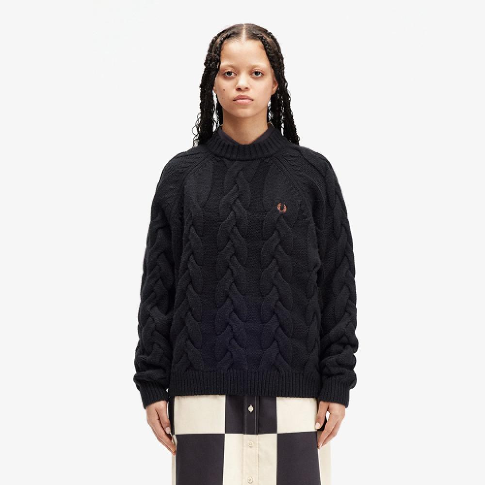 

Fred Perry [женщины] Вязаный спицами вязаный с воротником-стойкой черный Afpf2434118 102 XS