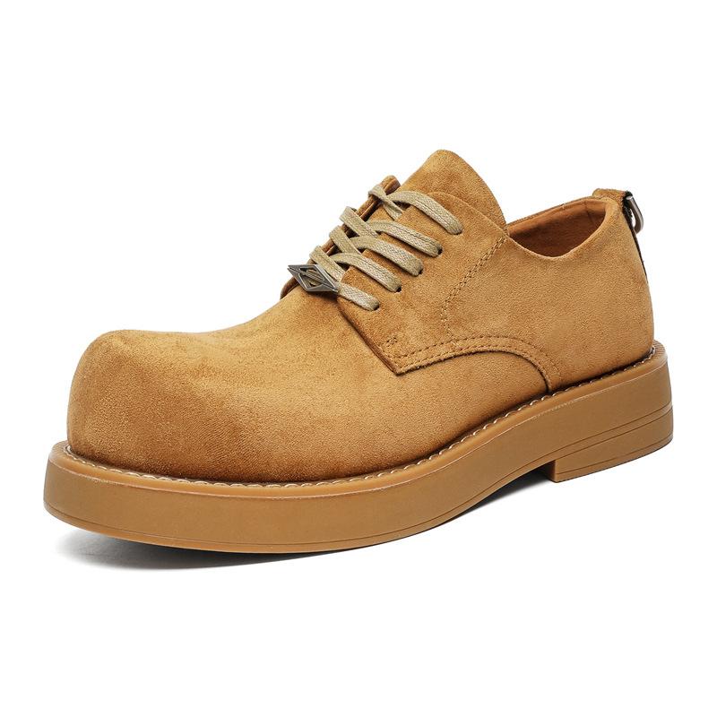 2024 neue Schuhe mit großem Kopf Herren Plateau erhöhend Martin Stiefel Retro Workwear kurze Stiefel lässige Lederschuhe 1088-M