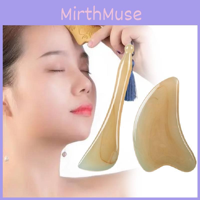 Premium Gua Sha Brett aus natürlichem Harz für Gesichts- und Halsmassage mit dickem Design
