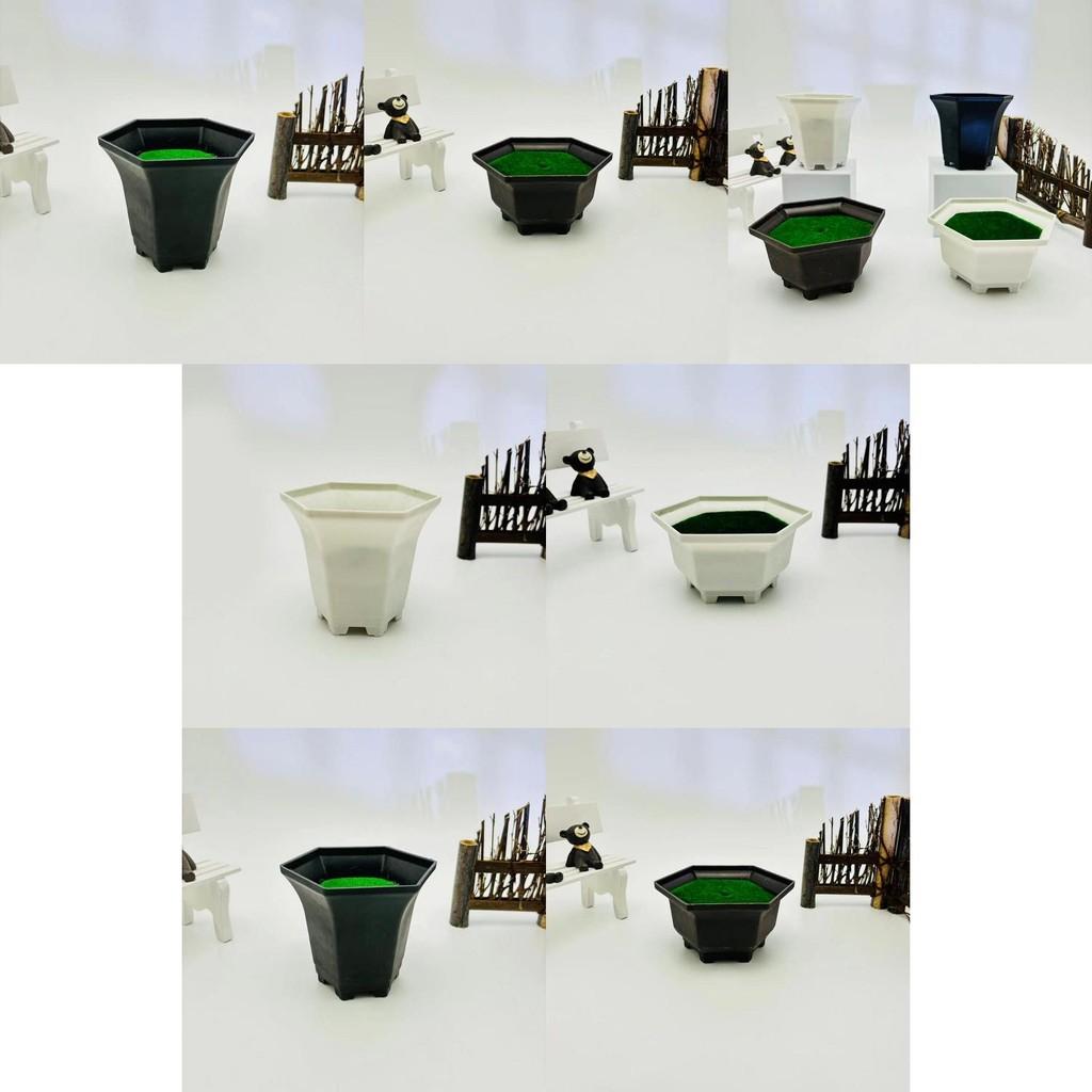 Modern Hexagon Flower Pot With Durable Plastic For Balcony And Living Room