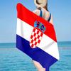 Asciugamano da Spiaggia in Microfibra Orgoglio del Calcio Croato, Leggero e Asciugatura Rapida, per Viaggi Estivi, Essenziale da Spiaggia, Piscina