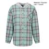 Women Coat Plaid Single-breasted Hooded Pocket Spring Shirt for Daily Wear