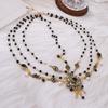 Lolita Headwear Necklace Dual-use Elegant Gothic Headpiece Necklace Ethnic Style Jewelry  Cosplay