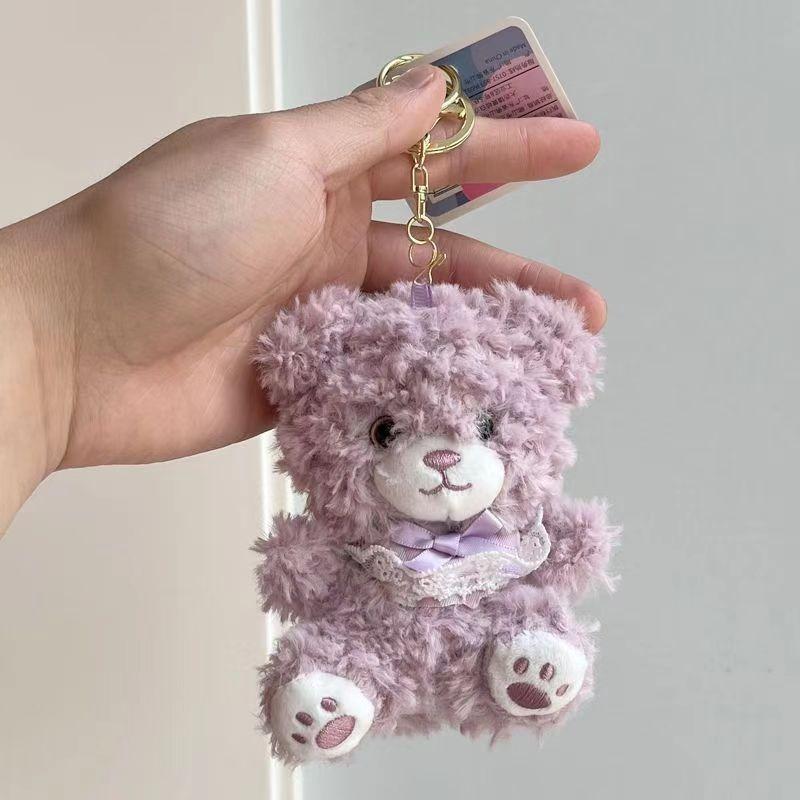 Super Cute Baby Bear Plush Keychain Couple Bag Pendant Girl Doll Small Doll Bag Birthday Gift