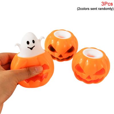 Halloween Pumpkin Ghost Squeeze Pinch Toy Kids Favors Halloween Party Supplies Stress Relief Fidget Toys Birthday Gifts