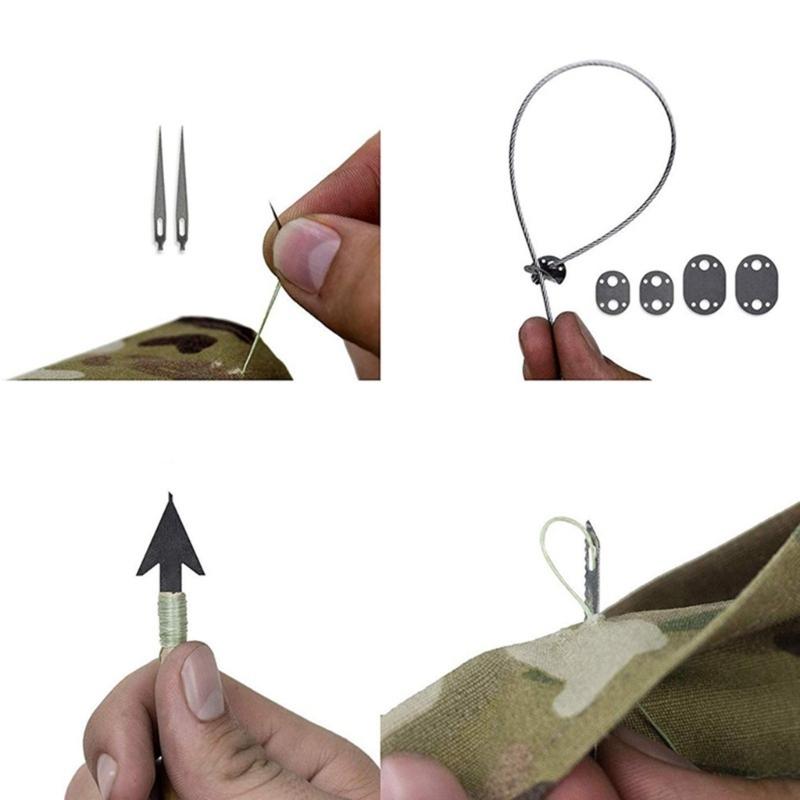 Stainless Steels Fishing Hook Card Outdoor Survivals Multitool Card Survivals Gear Card for Huntings Fishing Hikings