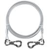 XiaZ Dog Wire Leash Silver Lightweight Generation Coated Thin Cable Rust Resistant Carabiner Lock Strong Fastening Suitable for Small To Large Dogs