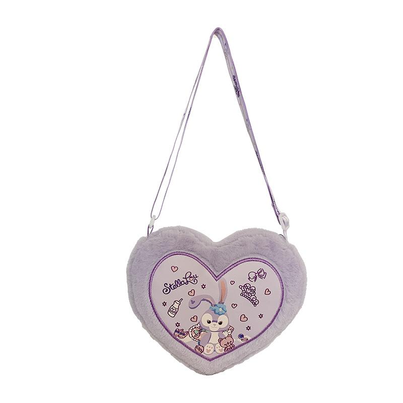 New cartoon plush satchel love sweet and cute change bag, girl heart shoulder messenger bag