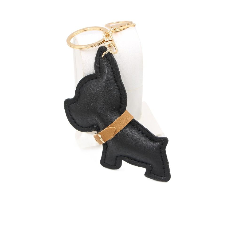 PU Leather Bulldog Keychain Cute Puppy Bulldog Bag Pendant Cute PU Leather Dog Hanger  Men
