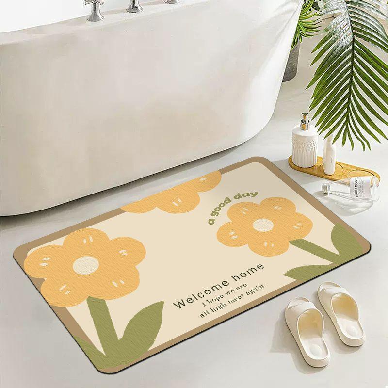 Bathroom floor mat, absorbent diatom mud floor mat, toilet bathroom absorbent mat, floor mat for home decoration