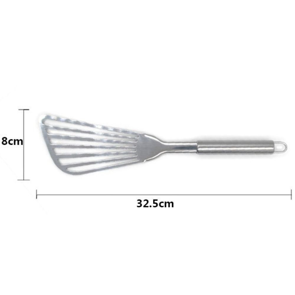 Slotted Fish Turner Stainless Steel Thick Polished Cooking Shovel Multi-functional Ergonomic Steak Spatula Restaurant