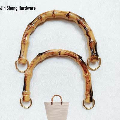 Rukojeť z bambusového kloubu Proutěný koš & Kabelka Kovové doplňky