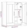 VidaXL Wall-mounted Hanging Cabinet Artisan Oak 69.5x34x90 Cm, Hanging Cabinet, Wall-mounted Display Cabinet, Cabinet In 857044