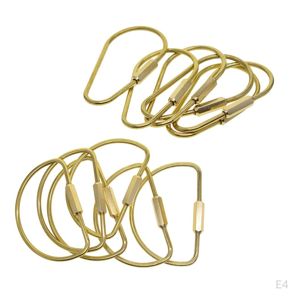 6pcs Screw Locking Carabiner Clasp Key Chain Clasps