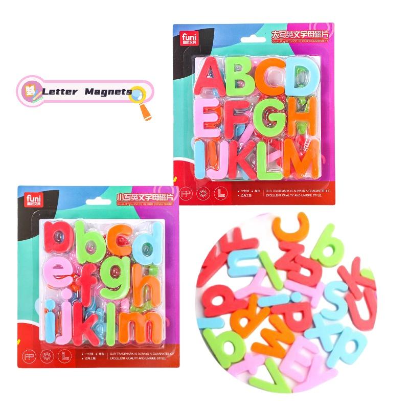 Bunte magnetische Kunststoffbuchstaben für Kleinkinder Klein- und Großbuchstaben Magnete für den Kühlschrank 3-4 cm)