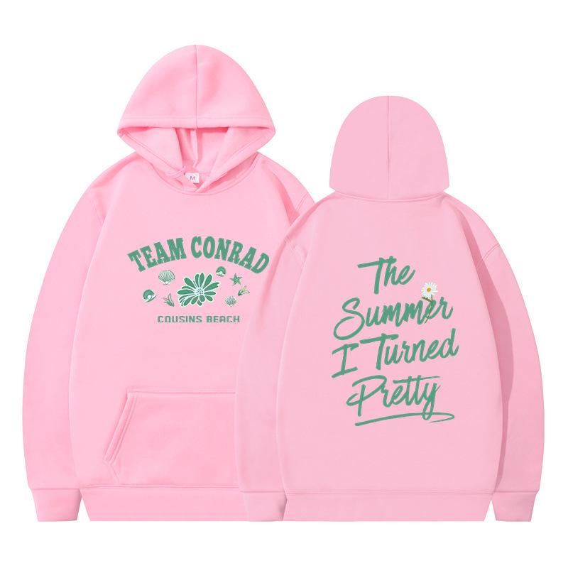 "The Summer I Turned Pretty" Printed Loose Hooded Sweatshirt
