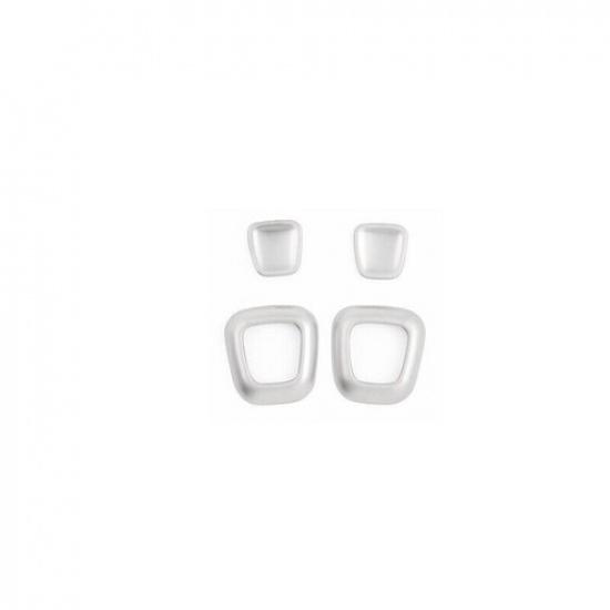 For Benz GLB W247 -22 Matte Silver Seat Headrest Button Ring Cover Trim 4PCS