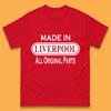 Made In Liverpool All Original Parts Vintage Retro Birthday City In North West, England Gift Mens Tee Top