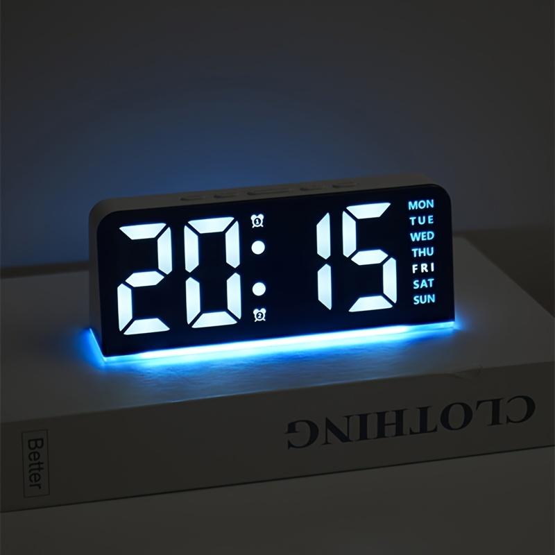 Digital LED Alarm Clock Desktop Table Clock Night Light with Time Temperature Display Backlight Snooze Clock Modern Decor