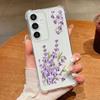 For Samsung S25 Ultra S24 FE S23 A56 A36 A16 A15 A55 A35 Case Shell Floral Pattern Clear Soft Silicone Lens Protection Shockproof Slim Phone Cover
