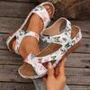Femei Doamnelor Modă Casual Sandale Florale Pantofi cu Platformă Papuci de Exterior Sandale Plate Casual de Exterior pentru Femei