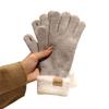 Thick Warm Outdoor Gloves Plush Cold-proof Gloves New Knitted Gloves  Christmas Gifts