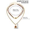Maillard Style Tiger Eye Stone Pendant Y-shaped Thin Chain Sweater Necklace Women's Fashion Adjustable Rope Chain Daily Jewelry