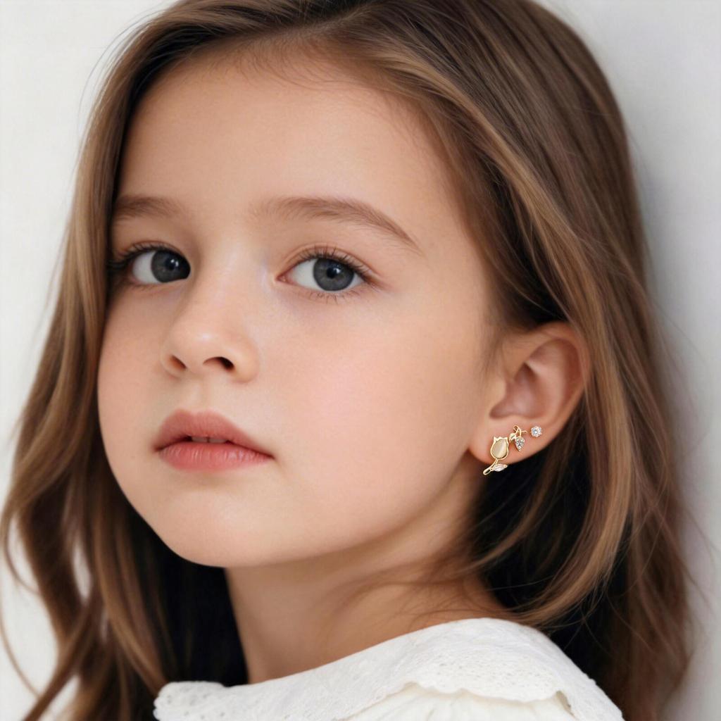 3 Pairs/Set Heart Flower Stud Earrings for Women Girls  Zircon Pearl Earring Set Multiple Piercing Cartilage Earring Jewelry