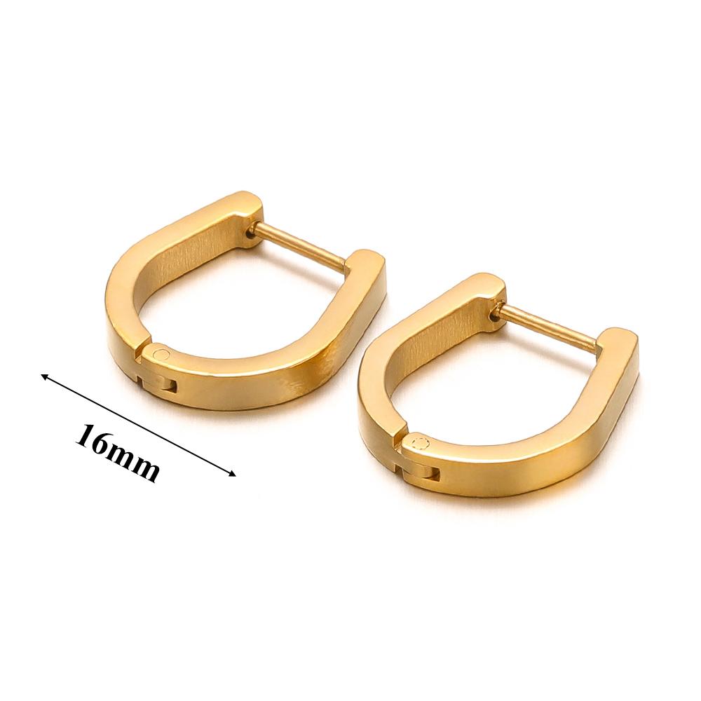 Edelstahl Creolen Dreieck Unisex Punk Rock Ohr Quadratisches Ohrring Geschenk Hiphop Geschenk Huggie Modeschmuck Großhandel