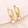Youthful Temperament Minimalist Design Single Zircon Ear Buckle Zircon Accessory Fresh Cute Korean Style