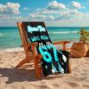 1PC Custom Name Anniversary Celebration Beach Towel Highly Absorbent And Sand-Resistant Towel for Swimming, Pool, Yoga, And Travel Lightweight