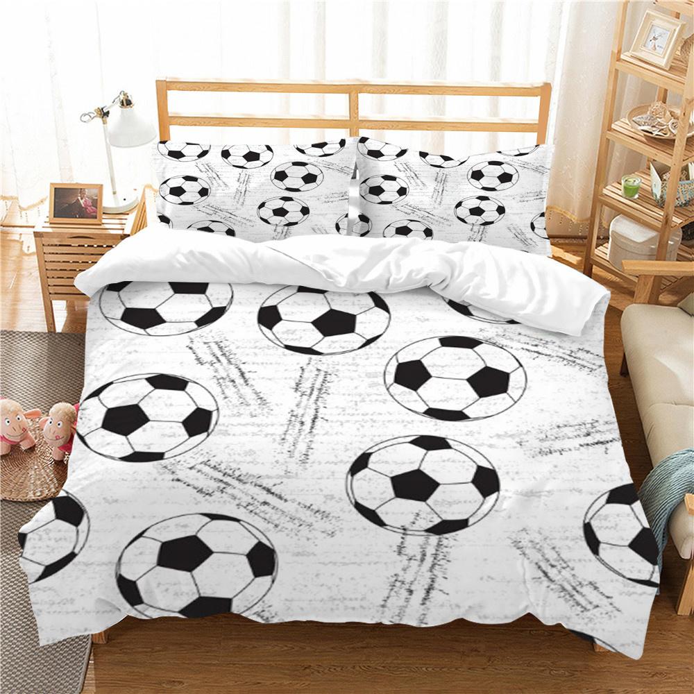 Duvet Cover Football Quilt Cover Queen Size Bedding Home Textiles 3D Printed Children Teen Soft Bedding Cover Set
