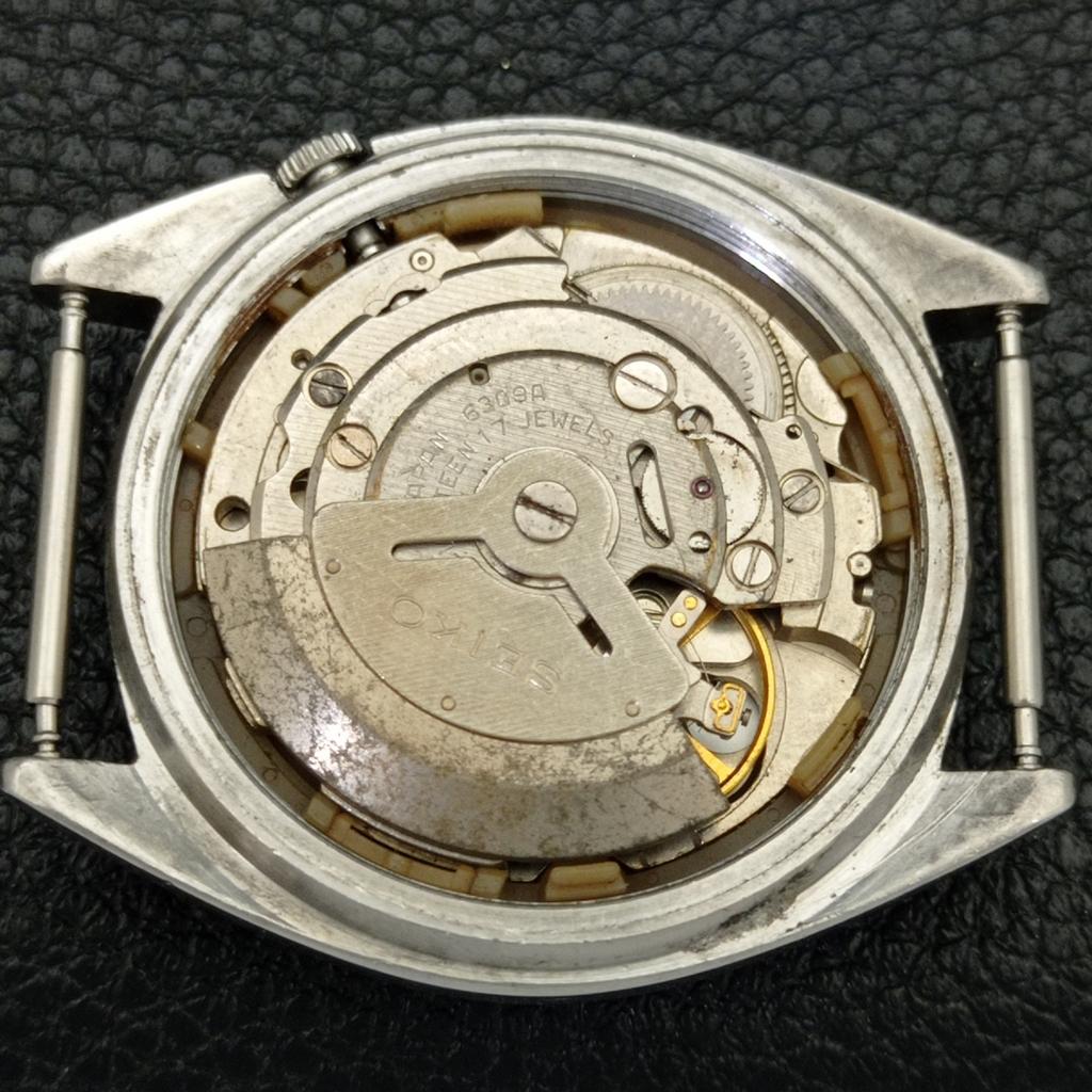 Seiko 5 AUTOMATIC 6309A JAPAN MENS VINTAGE ARABIC BLUE DIAL WATCH A701605-5 R206c-a701605