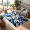 Manchester City Printed Flannel Area Rug Non Slip Soft Polyester Floor Carpet Indoor Decor Mat for Bedroom Living Room Sofa