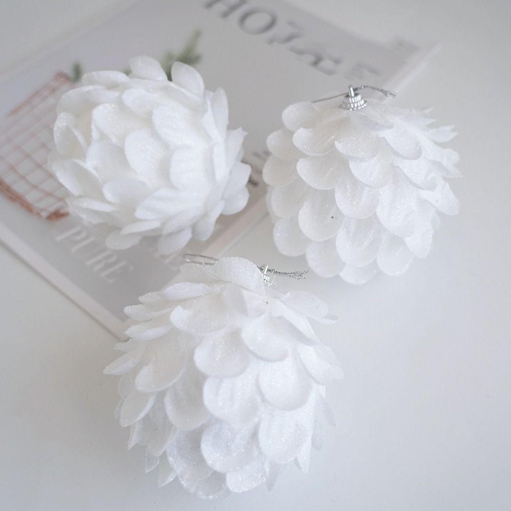 2/3PCS Dia. 8CM 10CM Christmas Hanging Ball Foam Petal Balls Pendant Xmas Tree Decoration  Christmas