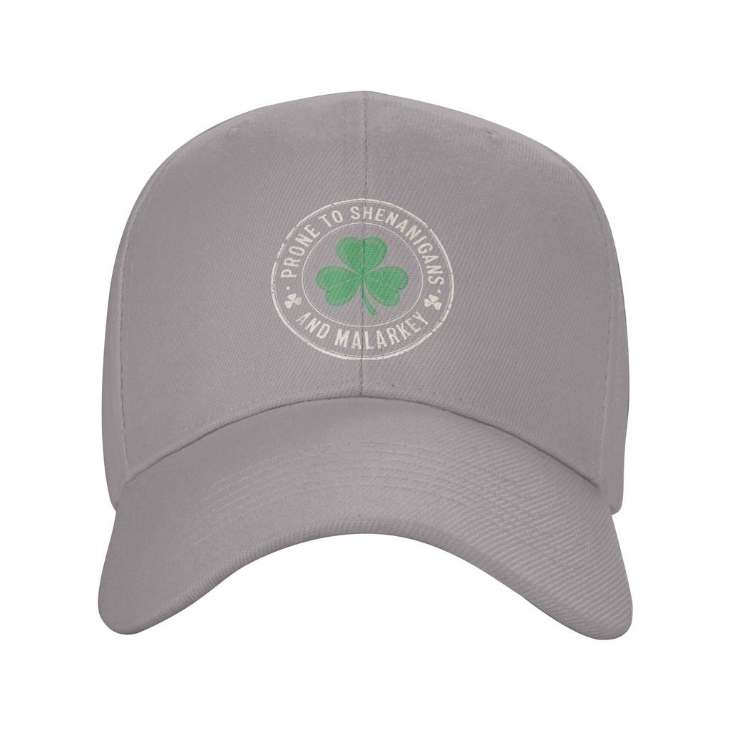 Funny Prone to Shenanigans and Malarkey St Patricks Day Casual Baseball Cap Summer Trucker Hat Hunting Camping Hip Hop Hats