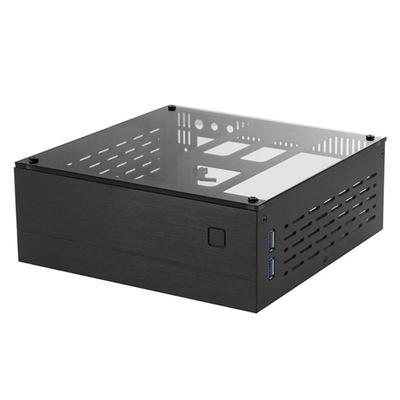MINI-ITX için(17x17) Bilgisayar Kasası Şasi Alüminyum Ev Sineması AC-DC HTPC Bilgisayar Kutusu Masaüstü Bilgisayar Muhafazası