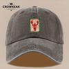 PC Hummer-Print Baseballkappe Roter Hummer Grünes Akzentdesign Leichter atmungsaktiver Hut für Männer Frauen Verstellbarer Snapback