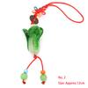Mascot Wealth Lucky Brass Coin Chili Cabbage Tomato Keychain Chinese Knot Car Bag Hanging Ornament Fengshui Home Decoration Gift