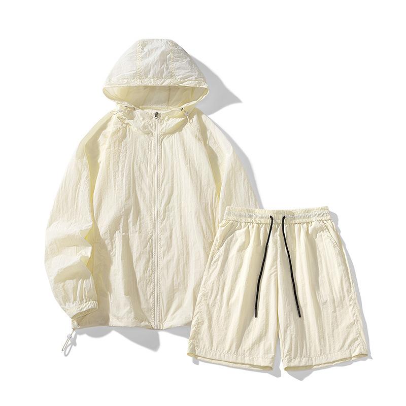New Ice Silk Sun Protection Clothing Men's Summer Sports and Leisure Sun Protection Clothing Suit Outdoor Shorts