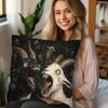 Vikama Short Plush Sofa Pillowcase Screaming Sheep Design Living Room Decor Cushion Cover Soft Polyester 40 X 40 Cm