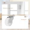 Kitchen table folding removable dining table 3 shelves 2 drop leaves modern design 120 x 60 x 75 cm white