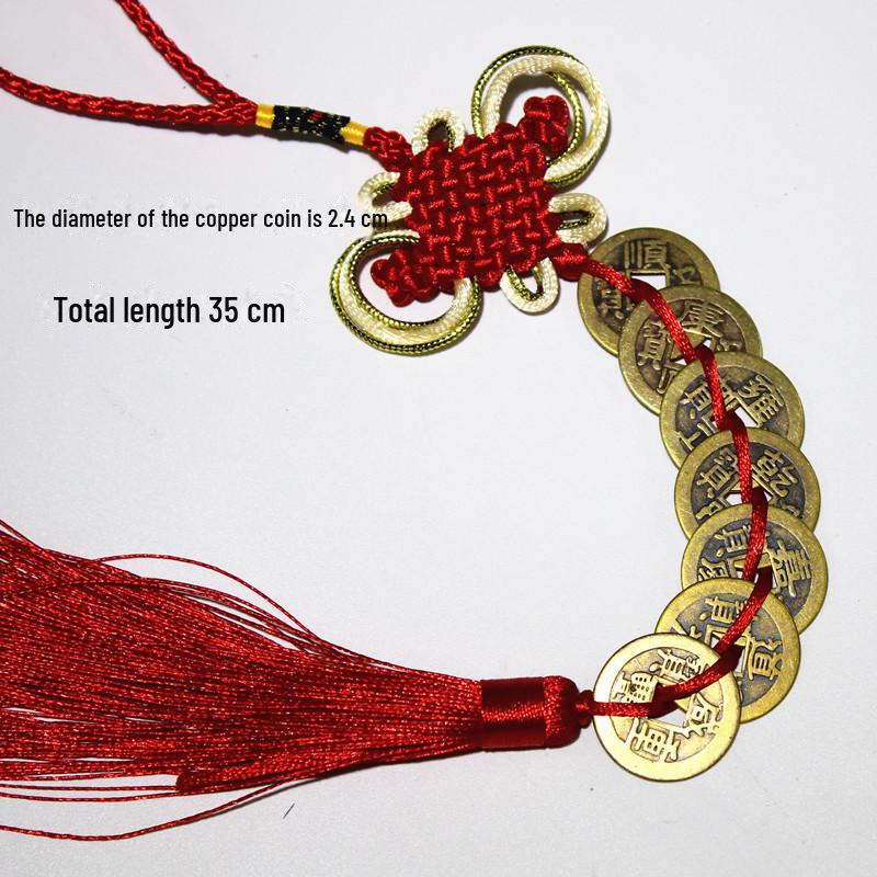 Přívěsek Císařské mince: Pět nebo šest měděných přívěsků ve tvaru tykve, ideální jako dárky