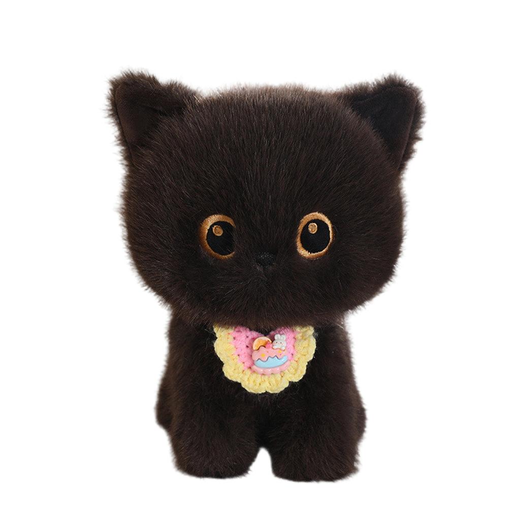 Plush Cat Stuffed Animal Soft Toy Cute Kitty Doll Gift for Birthday Home Decoration Collectible Kids and Adults